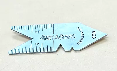 Brown & Sharpe No. 650 Tempered Steel Thread 60 Degree Center Gage. Made In USA. • $16.50