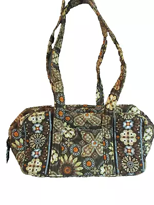 Vera Bradley Moms Day Out Mini Duffel Bag Brown Floral Shoulder Purse 11 X 6 X 5 • $16.65