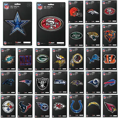 New NFL PICK YOUR TEAMS 3-D Die-Cut Premium Vinyl Decal / Emblem / Sticker • $8.21