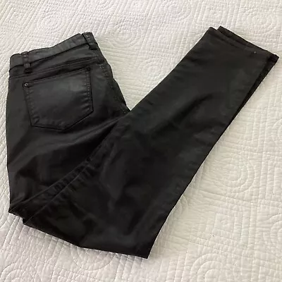 ELSE Jeans Black Coated Ankle Skinny Jeans Size 27 • $24