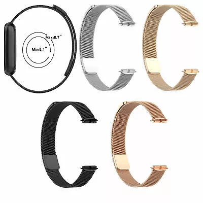 £6.69 • Buy Split Watch Strap Magnetic Metal Wrist Band For Fitbit Luxe Bracelet Milan Watch