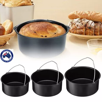 Cake Barrel Air Fryer Accessories Air Frying Pan Fryer Bread Baking Basket New • $18.91