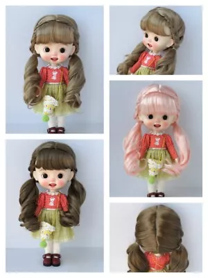 JD786 1/8 1/6 1/4 1/3 Double Braid BJD Wigs OB11 YOSD MSD SD Blythe Doll Hair • $23.89