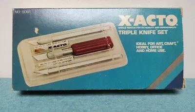 X-ACTO Triple Knife Set Arts Crafts Hobby Office And Home Use Md. 5081 • $12
