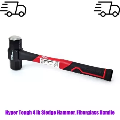 Hyper Tough 4 Lb Sledge Hammer Fiberglass Handle • $9.67