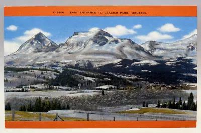 East Entrance To Glacier Park Montana MT Vintage Postcard • $2.65