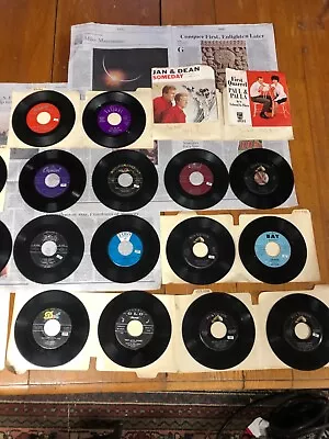 45 Rpm Records Lot Of 106 Many With Jackets Lots Of Elvis • $50