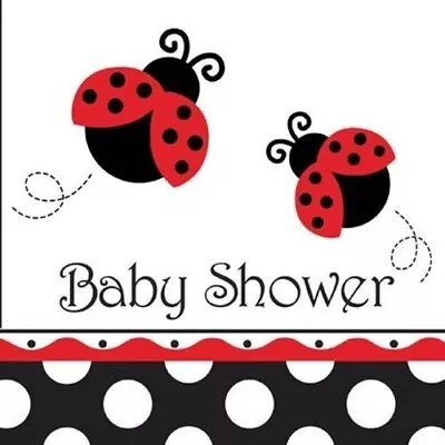 Baby Shower Ladybug Garden Party  Paper Cake Napkins Tableware X 16 • £4.99