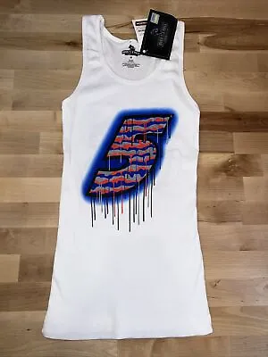 Kasey Kahne #5 Nascar Ribbed Tank Womens Sz Med (runs Small) Graphic Paint Drip • $19.99