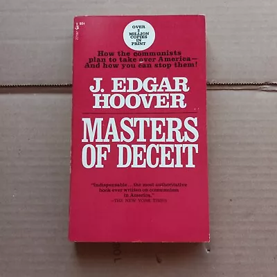 Masters Of Deceit By J. Edgar Hoover SOFTCOVER (Pocket Book 1971) • $7.50