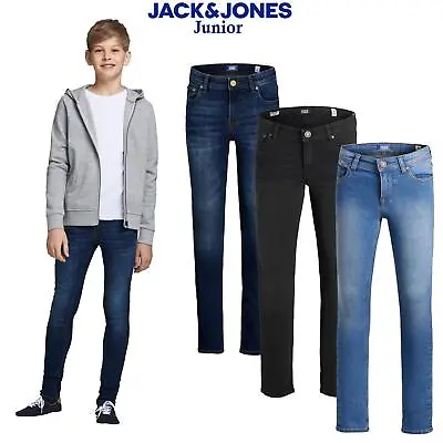 £14.99 • Buy Jack Jones Boys Kids Super Skinny Jeans Casual Blue Denim Stretch Pants 8-16Yrs