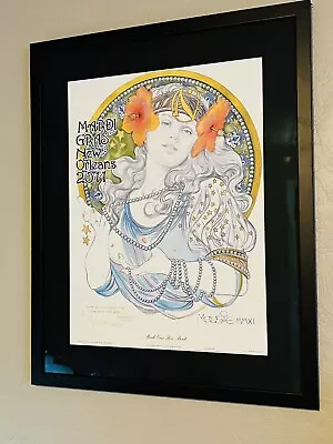 Mardi Gras Poster New Orleans 2011 Signed Numbered 96/200-Framed 25”x 31” • $110