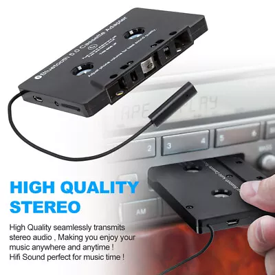 Bluetooth 5.0 Car Audio Stereo Cassette Adapter CD Tape Converter For Iphone • £12.39