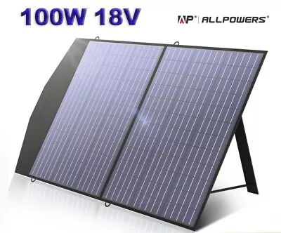 ALLPOWERS 100W 18V Foldable  Solar Panel Charger For Laptops Camping Outdoor • £109.99