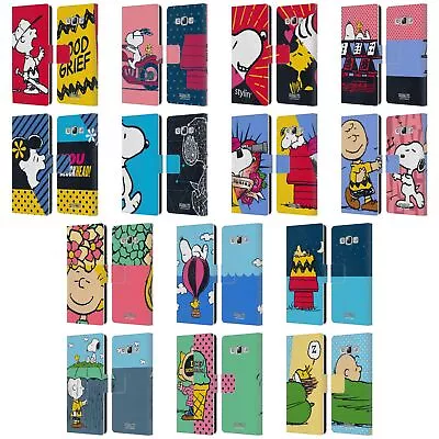 Official Peanuts Halfs And Laughs Leather Book Wallet Case For Samsung Phones 3 • $22.95