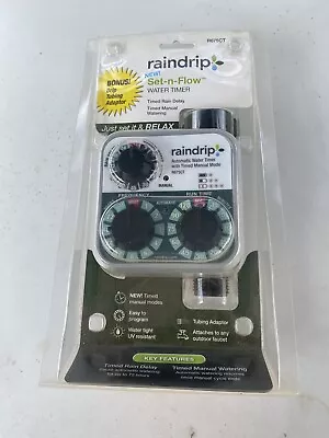 Raindrip Analog 3-Dial Water Timer R675CT For Drip Irrigation • $29.99