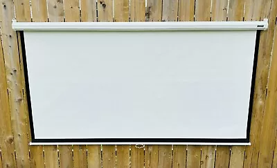 Da-Lite Classroom Office Pull Down Wall Projection Screen Large 84x84” White Euc • $159.95