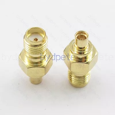 Female MMCX To SMA Female Jack Straight RF Connector And Converter & Adapter • $3.10