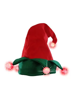 Nicky Bigs Novelties Light Up Elf Hat Costume Accessory Red Green One Size • $13.55