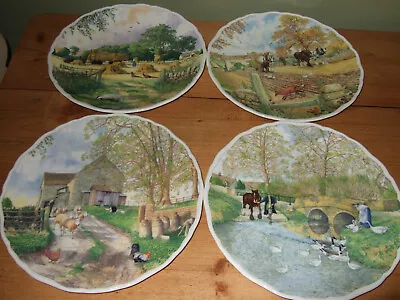 Royal Albert Life On The Farm 4 X Collectors Plates • £12