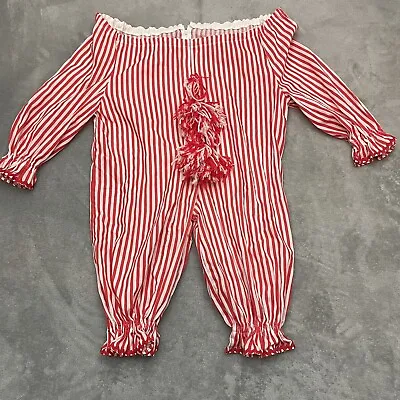 Vintage Handmade  Child's Clown Red & White Costume • $29.99