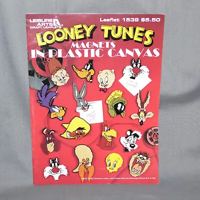 Vintage Looney Tunes Magnets In Plastic Canvas Pattern Instruction Booklet 1994 • $9.95