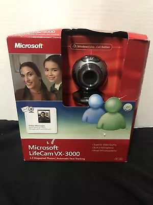 Microsoft LifeCam VX-3000 Web Cam - ONLY Windows 7 Vista Or XP - New Open Box • $14.99