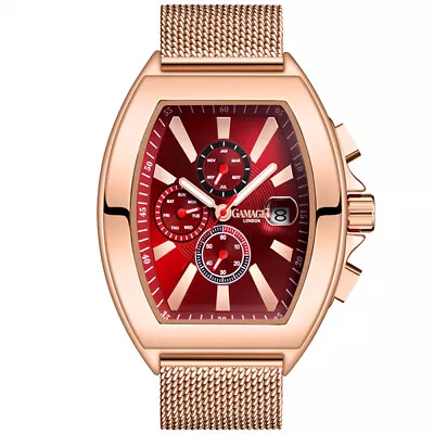 Mens Automatic Watch Rose Gold Divergence Stainless Steel Mesh Bracelet GAMAGES • £59.99