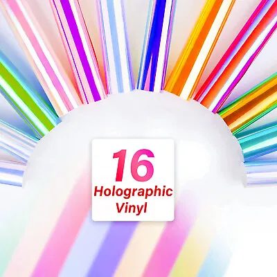 12''x 5ft Holographic Adhesive Vinyl Permanent Vinyl Scrapbooking Stickers UK • £9.59
