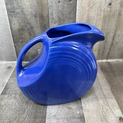 Vintage HLC Fiesta Blue 7  Disc Pitcher Made In USA - Small Chip • $50.99