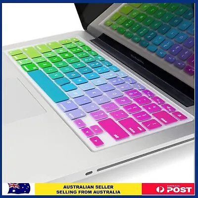 Rainbow SiliconKeyboard  Cover Protector For Apple Macbook Air Pro 13 15 • $3.99