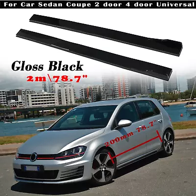 78.7 Universal Side Skirt Splitter Rocker Extension Lip For VW Golf MK6 MK7 GTI • $39.98