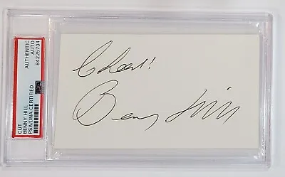 English Comedian BENNY HILL Auto PSA/DNA Cut Autograph Signed PSA  • $150