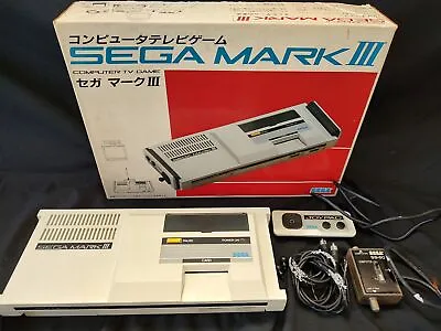SEGA MARK 3 III CONSOLE (Sega Master System) w/Pad And Box Working-g0109- • $180
