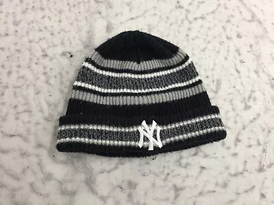 New York Yankees New Era Beanie Black Gray White Knit Genuine MLB NY Embroidered • $7.99