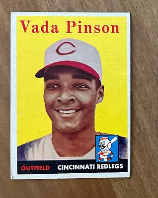 $3.61 • Buy 1958 Topps  VADA PINSON  #420  EX  Cincinnati Redlegs