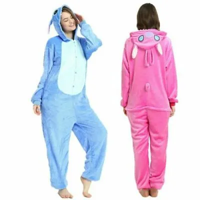 Adult Cosplay Stitch Pajamas Angel Lilo Unisex Kigurumi Animal Onesie8A Costume • £22.66