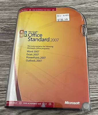 Microsoft Office Standard 2007 Full Version & Product Key -For Academic Use Only • $18.95