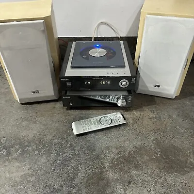 Philips MCB700 CD System DAB AUX Complete With Tuner Amplifier & Speakers • £80