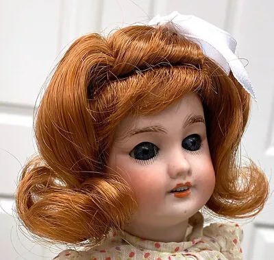 CURLY MARY FRANCIS WIG Carrot Red Sz 7-8 Ends Curled Side Part & Bangs Bleuette • $8.50