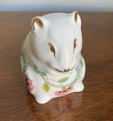 Minton Haddon Hall Tiny Mouse Figurine With Gold Trim - Bone China - Mint • $90