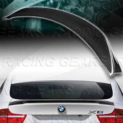 P2-style Real Carbon Fiber Rear Trunk Duck Spoiler Lid Wing Fit 08-14 Bmw E71 X6 • $129.95