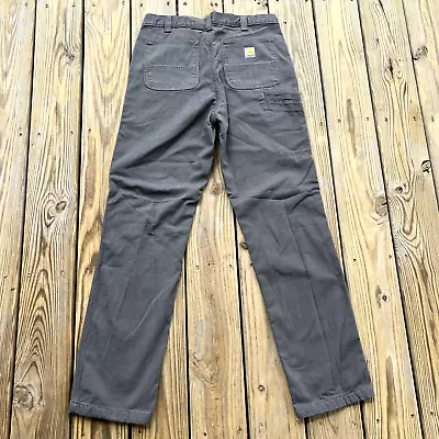 Carhartt Men's Rugged Flex Relaxed Fit Canvas Flannel-Lined Work Pants 34 X 34 • $33.11