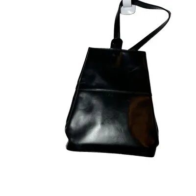 MARIO HERNANDEZ Black Leather Sling Bag Handbag One Shoulder Backpack • $125