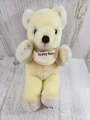 Russ My First Teddy Bear Vintage With Bib Light Yellow #370 • $49.99