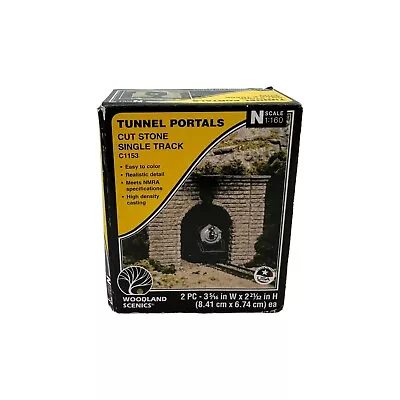 Woodland Scenics C1153 N Scale Tunnel Cut Stone Single Portals 2 Pk  Damaged Box • $12.95