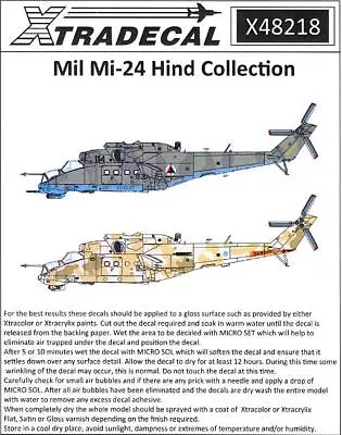 Xtra Decals 1/48 MIL Mi-24  HIND  COLLECTION • $14.99