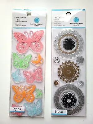 Martha Stewart Crafts Bundle Of 2 Clear Stamps Doily Lace Butterflies/Doilies • £7.99