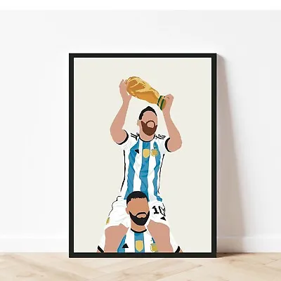 LEO MESSI/ SERGIO AGUERO - GOAT - FIFA WORLD CUP - Digital Art Poster Print • $9.71