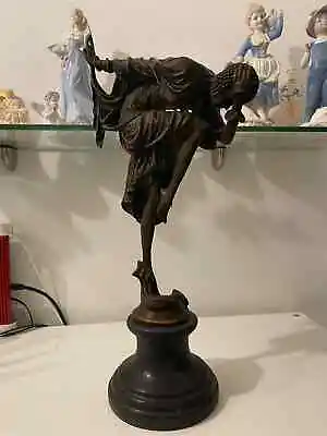 Bronze Art Deco Girl Statue Dancer Signed -D. H. Chiparus • £280.30